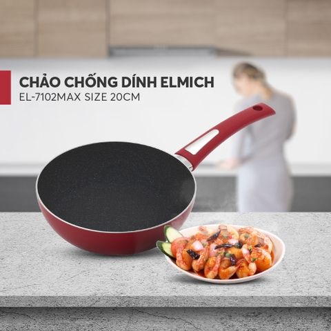 Chảo chống dính Elmich - 7102Max 7103Max 7104Max 7105Max