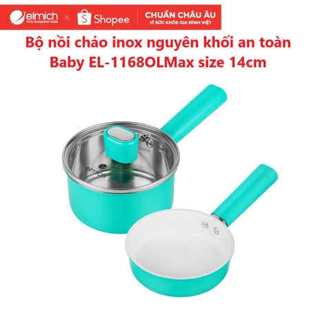 Bộ nồi chảo inox nguyên khối an toàn Baby EL-1168OLMax size 14cm