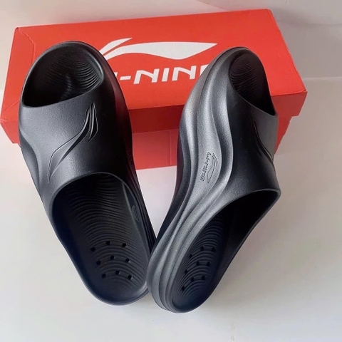 Dép Li-ning đen nguyên khối
