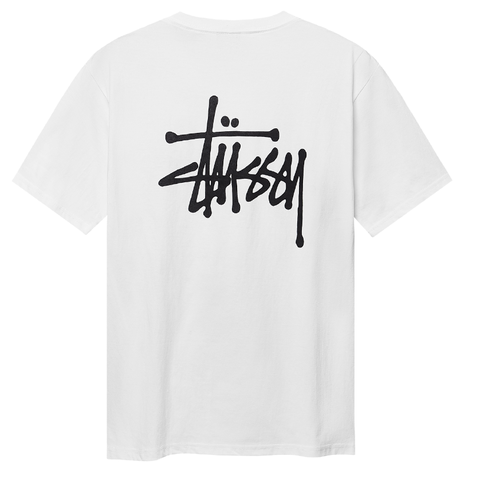 Áo Stussy Basic - màu trắng