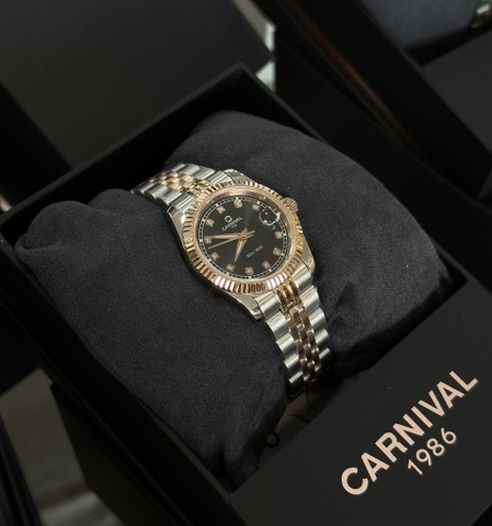 Đồng hồ Carnival Wrist Watch Black 8131L Size 33