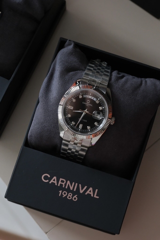 Đồng Hồ Carnival Wrist Watch 8190G Black Size 40