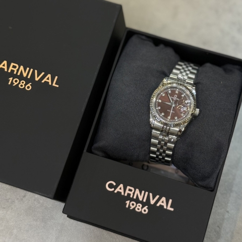 Carnival Wrist Watch Brown White Size 33