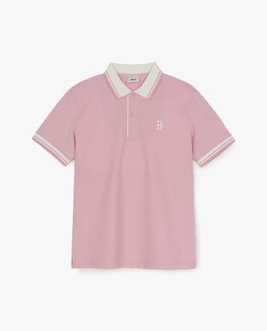 Áo MLB Polo Basic Block Pink 3APQB0253
