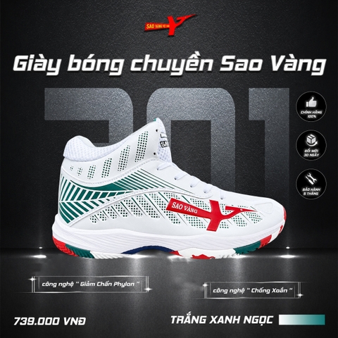 SAO VÀNG 301 TRẮNG XANH NGỌC ĐẾ MỚI - FREESHIP VÀ TẶNG KÈM 1 ĐÔI TẤT