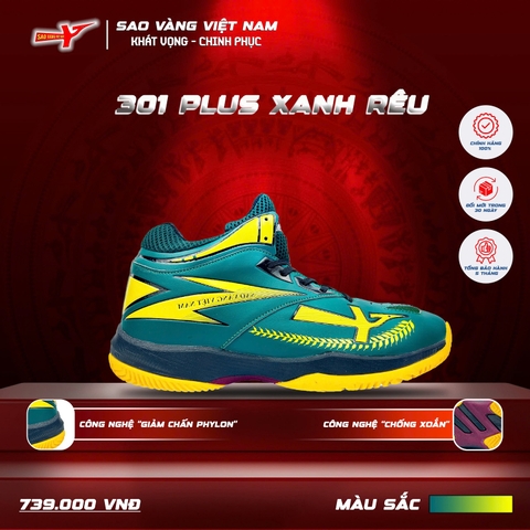 SAO VÀNG 301 PLUS XANH RÊU - FREESHIP VÀ TẶNG KÈM 1 ĐÔI TẤT