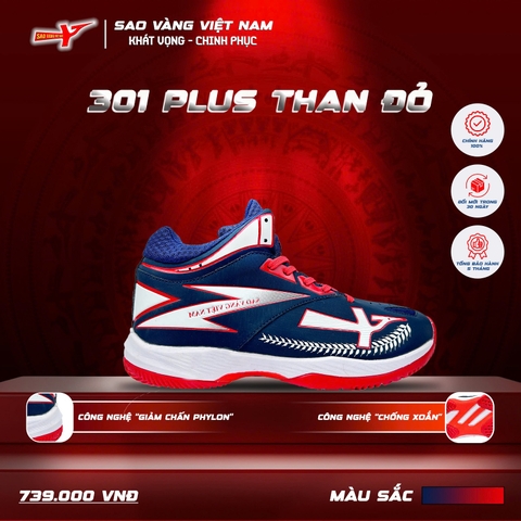SAO VÀNG 301 PLUS THAN ĐỎ - FREESHIP VÀ TẶNG KÈM 1 ĐÔI TẤT