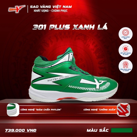 SAO VÀNG 301 PLUS XANH LÁ - FREESHIP VÀ TẶNG KÈM 1 ĐÔI TẤT