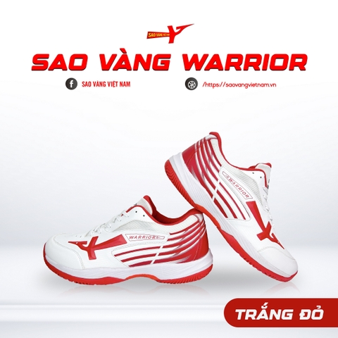 GIÀY SAO VÀNG WARRIOR TRẮNG ĐỎ - FREESHIP VÀ TẶNG KÈM 1 ĐÔI TẤT, 1 ĐÔI LÓT, 1 ĐÔI DÂY