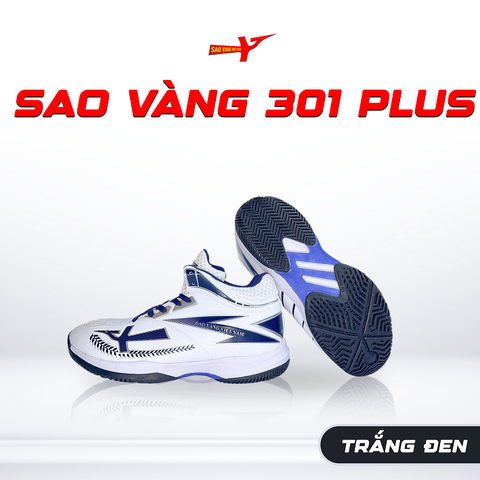 SAO VÀNG 301 PLUS TRẮNG ĐEN - FREESHIP VÀ TẶNG KÈM 1 ĐÔI TẤT