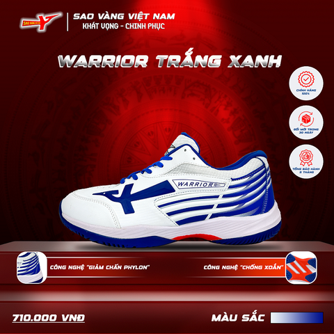 GIÀY SAO VÀNG WARRIOR TRẮNG XANH - FREESHIP VÀ TẶNG KÈM 1 ĐÔI TẤT