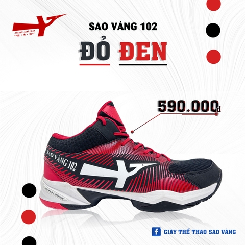 SAO VÀNG 102 ĐỎ ĐEN - FREESHIP VÀ TẶNG KÈM 1 ĐÔI TẤT
