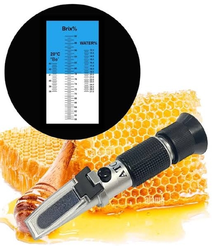 Khúc xạ kế đo độ ngọt Brix và hàm lượng nước trong mật ong (Máy đo khúc xạ mật ong)