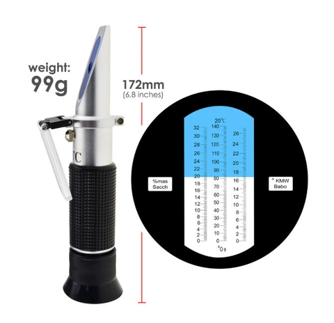 Khúc xạ kế đo độ đường Brix và nồng độ nước ép trái cây