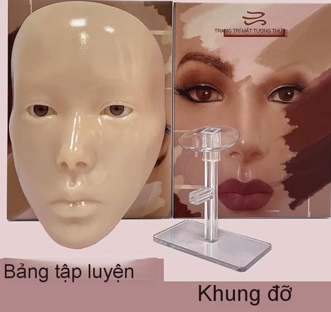 Mô hình da mặt 5D chất liệu silicon thực hành trang điểm toàn mặt