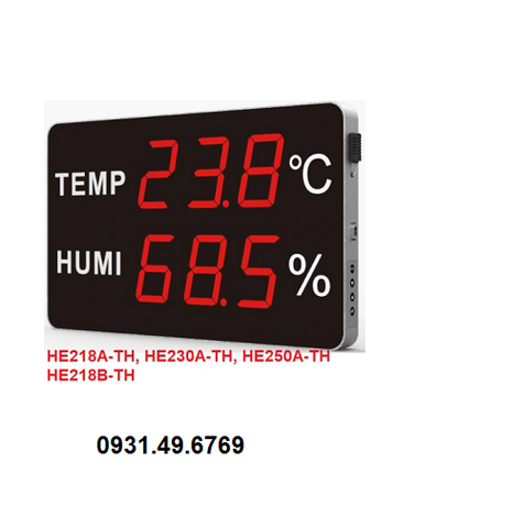 ĐỒNG HỒ ĐO NHIỆT ĐỘ ĐỘ ẨM HUATO HE230A-TH (CẢM BIẾN TRONG)