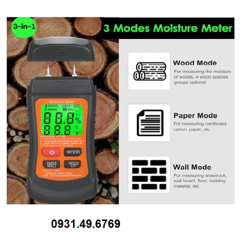 MÁY ĐO ĐỘ ẨM GỖ, GIẤY, VÂT LIỆU XÂY DỰNG MT02