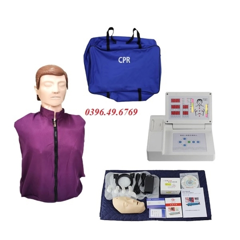 MÔ HÌNH HỒI SỨC TIM PHỔI NỬA NGƯỜI- MANIKIN CPR CÓ MÀN HÌNH ĐIỀU KHIỂN CHUYÊN NGHIỆP