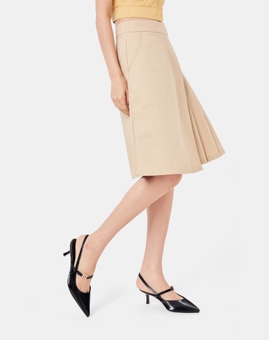 Giày Cao Gót Slingback Phối Khoá La Bàn