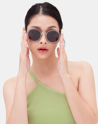 Mắt Kính Vuông Phối Viền Kim Loại