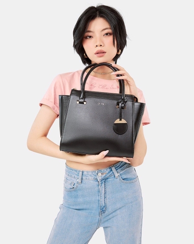 Túi Xách Lớn Tay Cầm Phối Charm Trang Trí