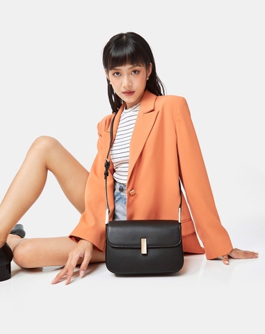 Túi Xách Nhỏ Nắp Gập Trang Trí Khóa