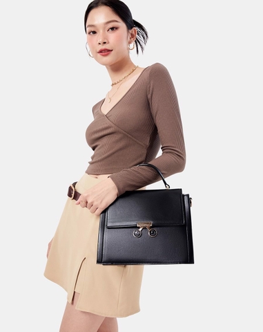 Túi Xách Trung Phối Khoá Trang Trí