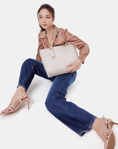 Túi Xách Lớn Tote Lớn Gắn Charm Trang Trí