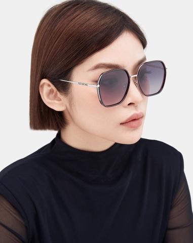 Mắt Kính Polygon Trendy Kim Loại Phối Nhựa