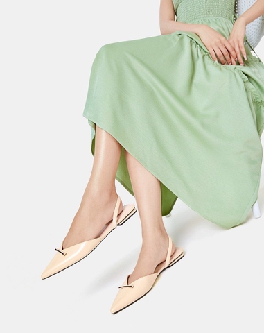 Giày Mules Bệt Trang Trí Khóa