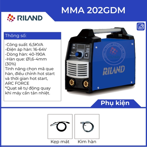 Máy hàn sắt Riland MMA 202GDM