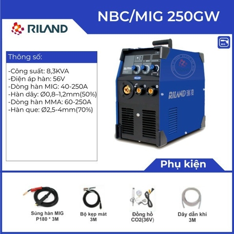 Máy hàn Riland MIG NBC 250GW
