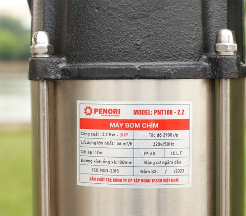 Máy bơm chìm 2.2Kw ống 100 Penori PN100-2.2