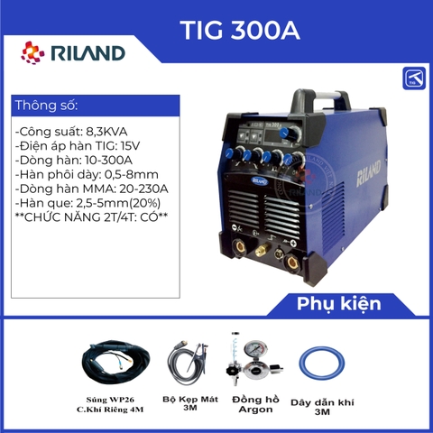 Máy hàn Riland TIG-MMA 300A