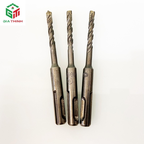 MŨI KHOAN BÊ TÔNG Ø6 ĐẦU CHỮ THẬP 4 CẠNH DÀI 110MM KYNKO 6*110 SDS