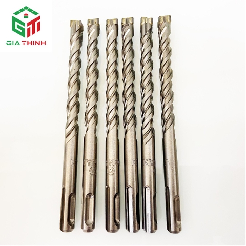 MŨI KHOAN BÊ TÔNG Ø12 ĐẦU CHỮ THẬP 4 CẠNH DÀI 160MM KYNKO 12*160 SDS