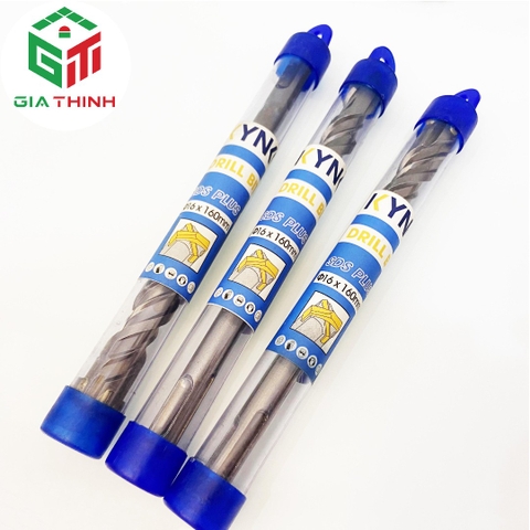 MŨI KHOAN BÊ TÔNG Ø16 ĐẦU CHỮ THẬP 4 CẠNH DÀI 160MM KYNKO 16*160 SDS