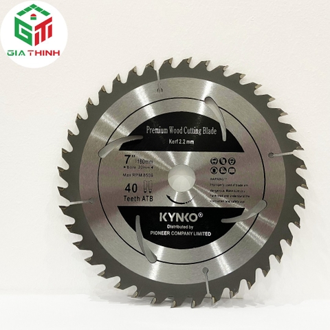 LƯỠI CƯA GỖ Ø180MM 40 RĂNG KYNKO