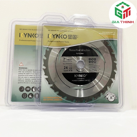 LƯỠI CƯA GỖ Ø180MM 24 RĂNG KYNKO