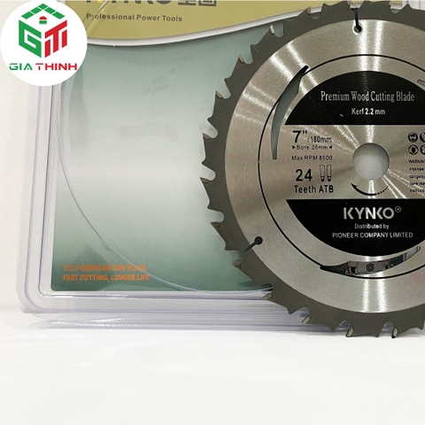 LƯỠI CƯA GỖ Ø180MM 24 RĂNG KYNKO