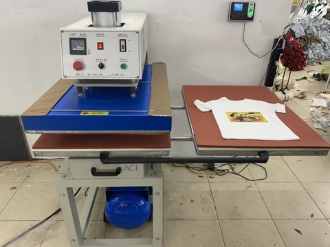 MÁY ÉP NHIỆT 60x80cm ĐẨY MÂM DƯỚI KHÍ NÉN