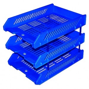 Khay hồ sơ 3 tầng nhựa màu -Shuter