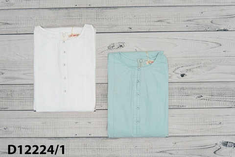 Đầm Thường Ngày Sát Nách Phom Chiết Eo Cotton Dài Qua Gối - D12224/1