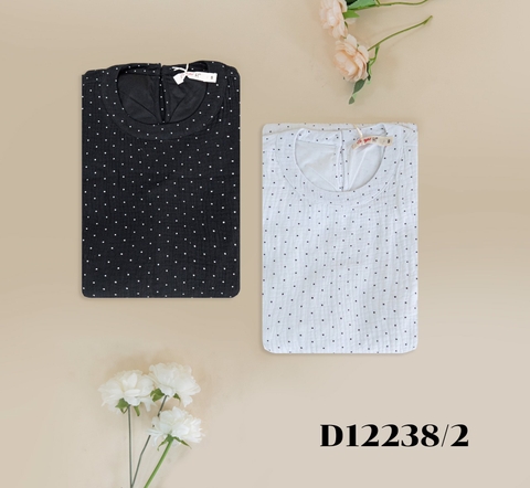 Đầm Thường Ngày Sát Nách Phom Chiết Eo Xô Musilin Dài Qua Gối - D12238/2