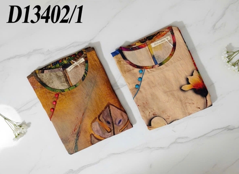 M COLLECTION | Đầm Thường Ngày Phuom Suông Đũi Dài Qua Gối In D13402LW01