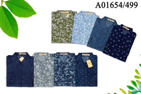 Áo Sơ Mi Jean Bông Tay Dài In - A01654/499