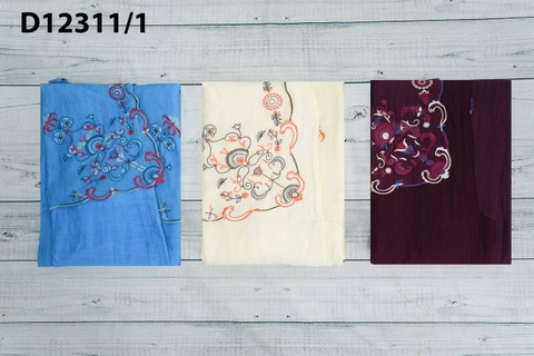 M Collection | Váy Đầm Trung Niên Tặng Mẹ Phom A Hai Lớp Cổ Tròn Tay Lỡ Chất Liệu Xốp Hàn Thêu Hoạ Tiết - D12311LW01