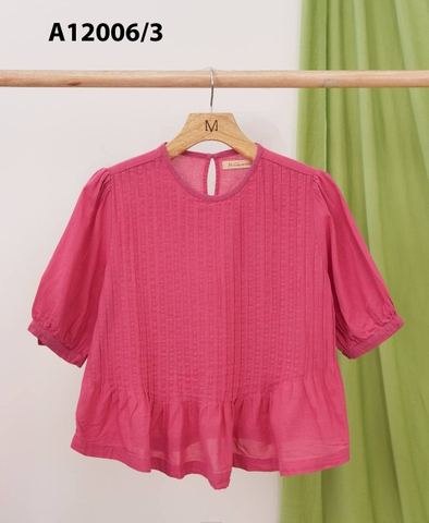 Áo Kiểu Linen Tay Lở Xếp Li - A12006/1