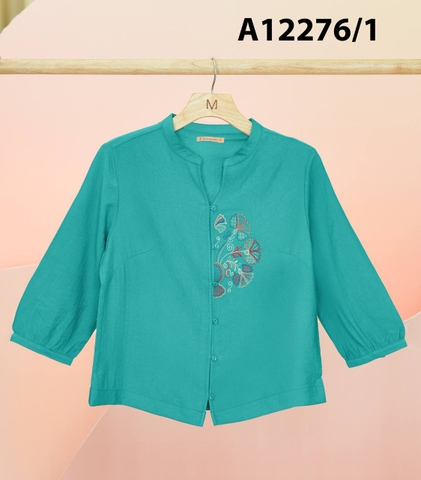 Áo Kiểu Xô Hàn Tay Lở Thêu Họa Tiết - A12276/1