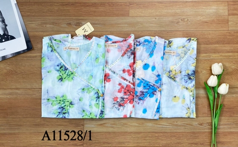 Áo Kiểu Xô Bông Tay Lở In Hoa - A11528/1